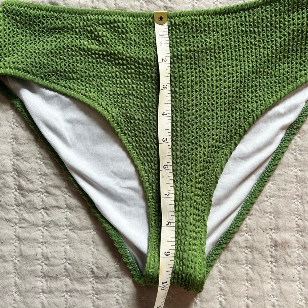 Green Textured Bikini Set - Picture 3 of 8